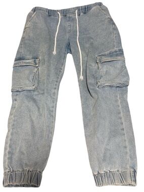 Blue savvy Women’s Blue Cargo Jeans size 14